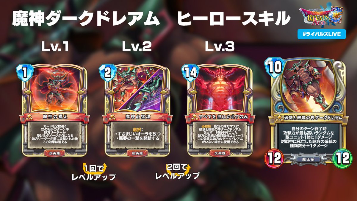 反英雄カード「魔神ダークドレアム」のヒーロースキルはこちら