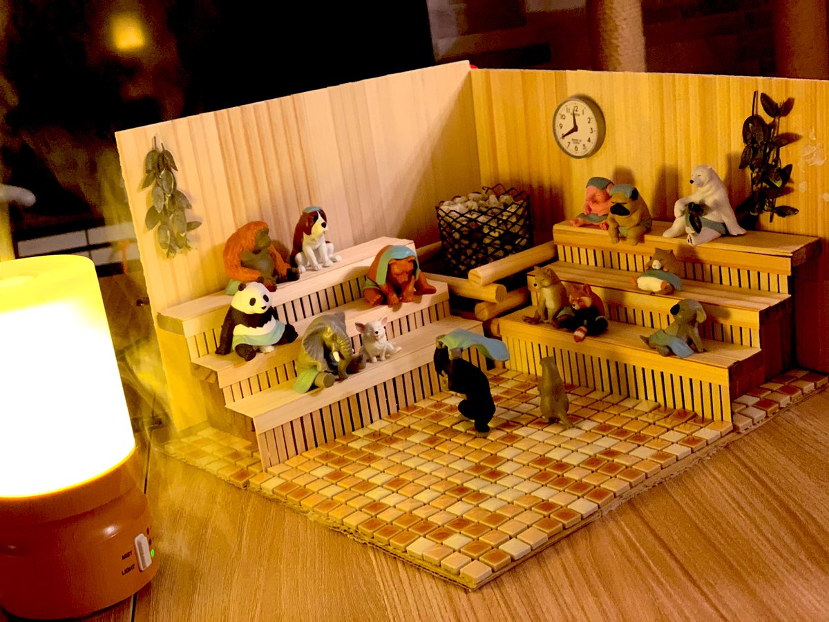 どうぶつサウナ のじょ湯』 ガチャガチャのどうぶつサウナシリーズを