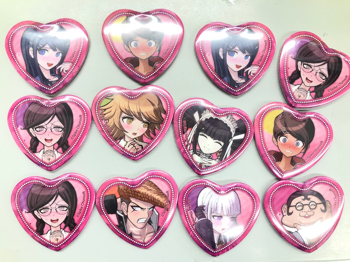 ダンガンロンパ ナンジャタウン テレ顔 照れ顔 ハート缶バッジ 朝日奈葵