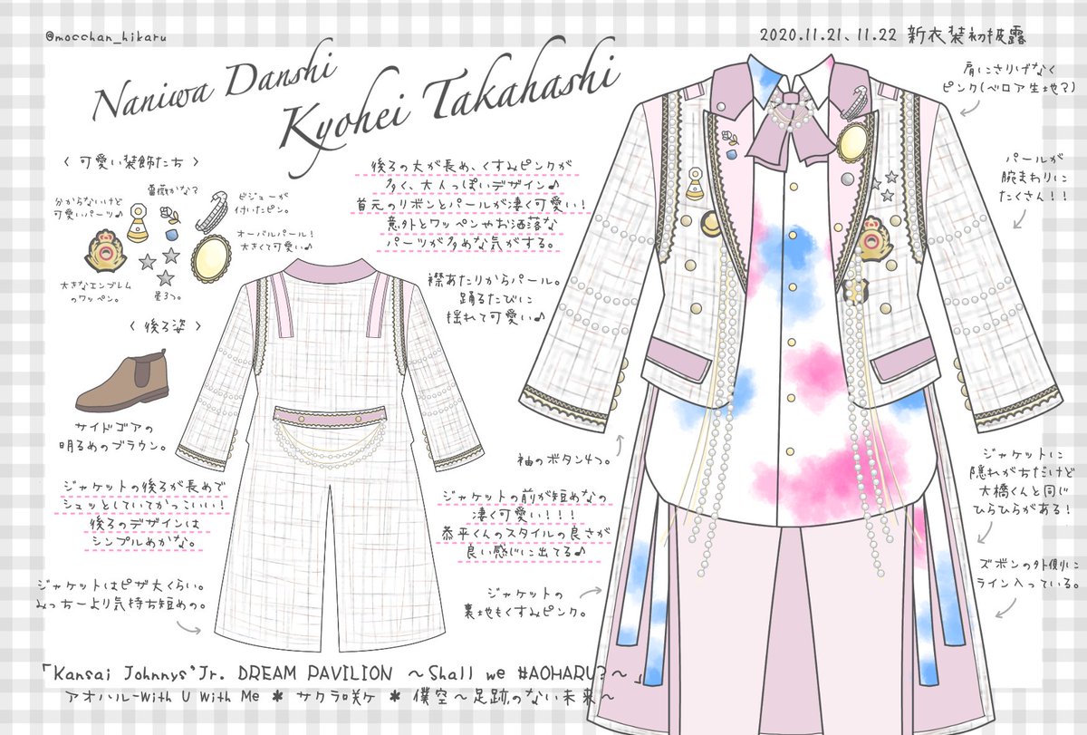 なにわ男子高橋恭平くんのツイード衣装♡︎ʾʾ ちびぬい衣装の参考に