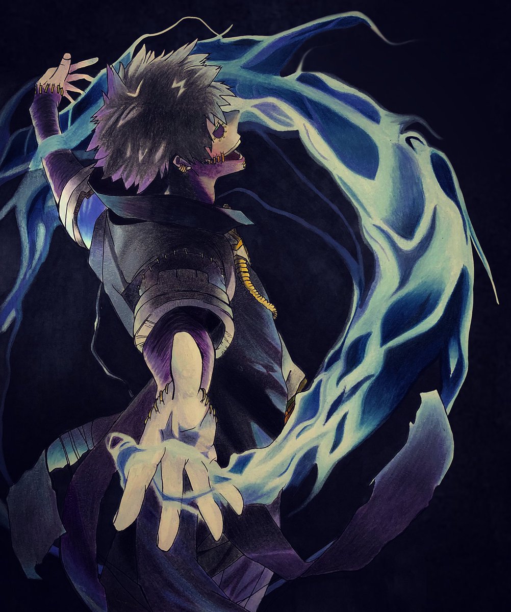 ヒロアカ30巻 ダビダンスの模写 コピックと色鉛筆で描きました Twitter