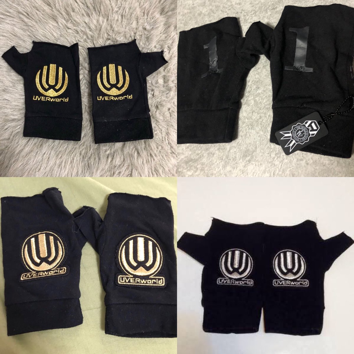 UVERworldの歴代グローブ 初代金グローブ 金色の糸でグローブに直接