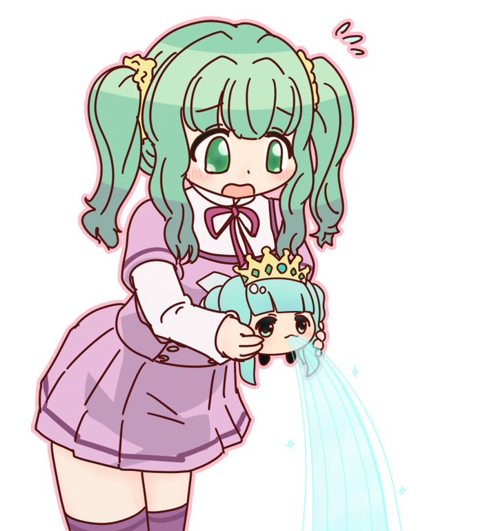 snaaを抱き上げたら尋常じゃない量の水を吐き出してビビるさなちゃん