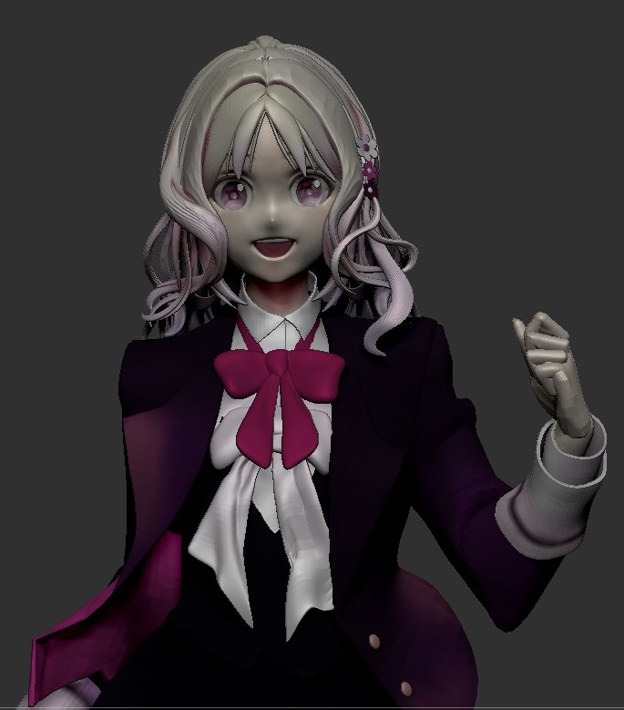 DIABOLIK LOVERS』の小森ユイちゃんをZBrushで造形しました