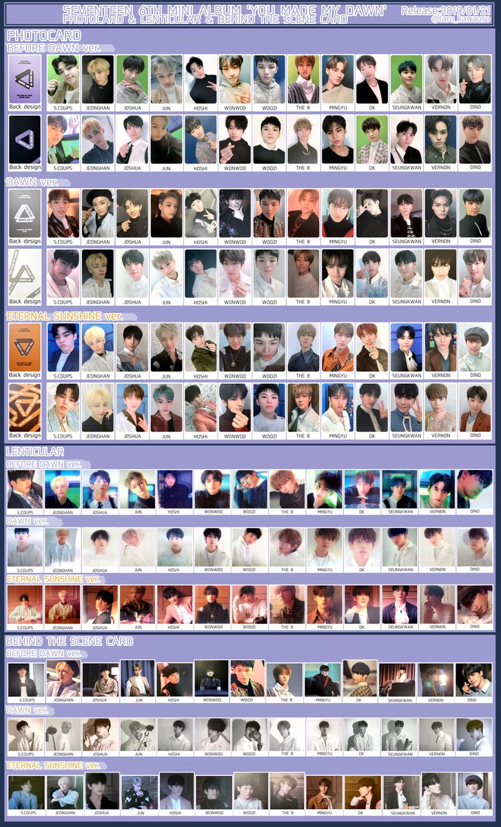 SEVENTEEN セブチ YOU MADE MY DAWN フォトカード レンチキュラー