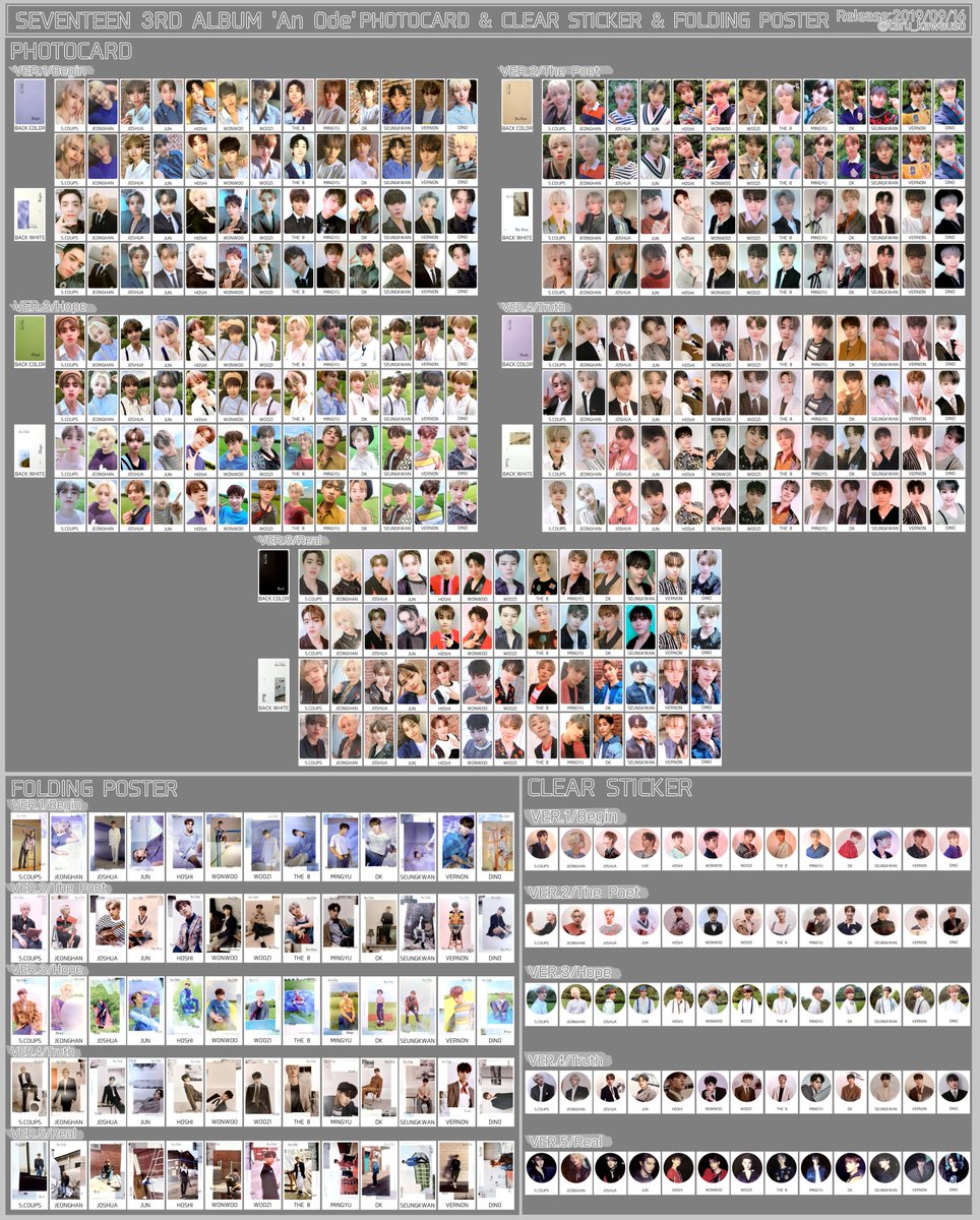 SEVENTEEN セブチ An Ode フォトカード トレカ一覧 折り畳みポスター