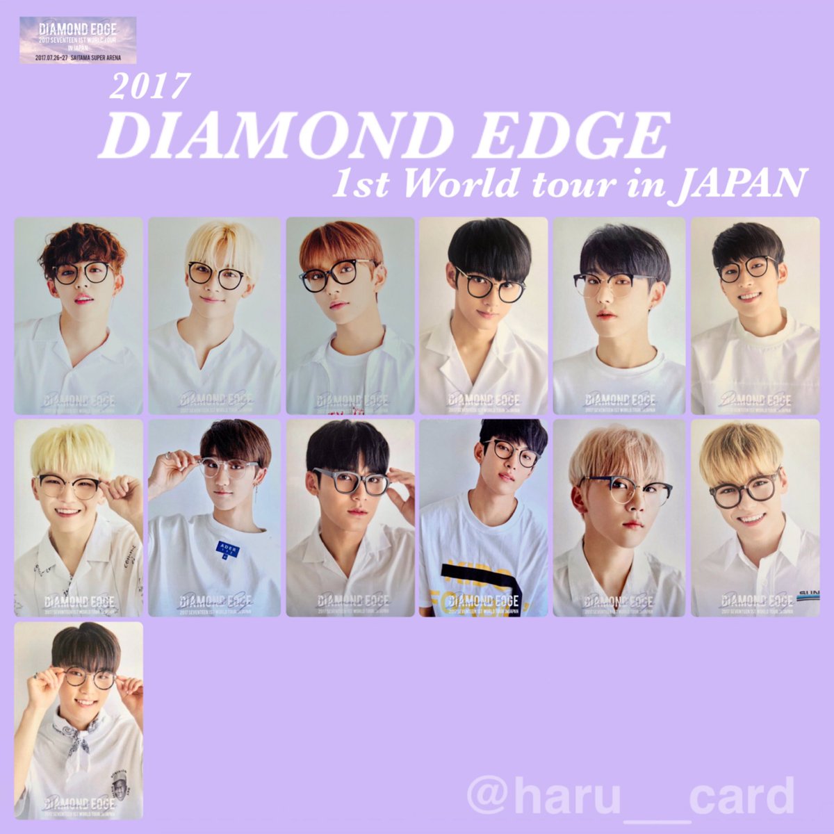 2017 Seventeen 1st World Tour 'Diamond Edge' in Japan Trading Card