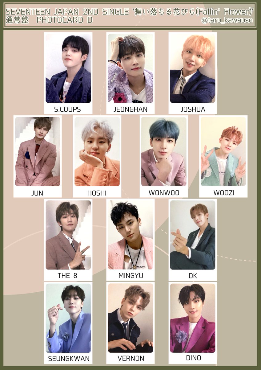 SEVENTEEN セブチ 舞い落ちる花びら Fallin' Flower フォトカード