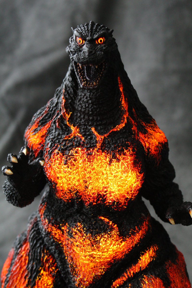 酒井ゆうじ造形コレクション ゴジラ(1995) ソフビ組立キット 完成しま