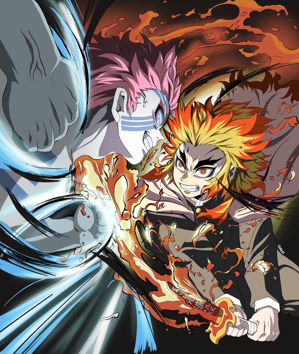 鬼滅の刃「無限列車編」のキービジュアルを描いてみました！ 実力不足