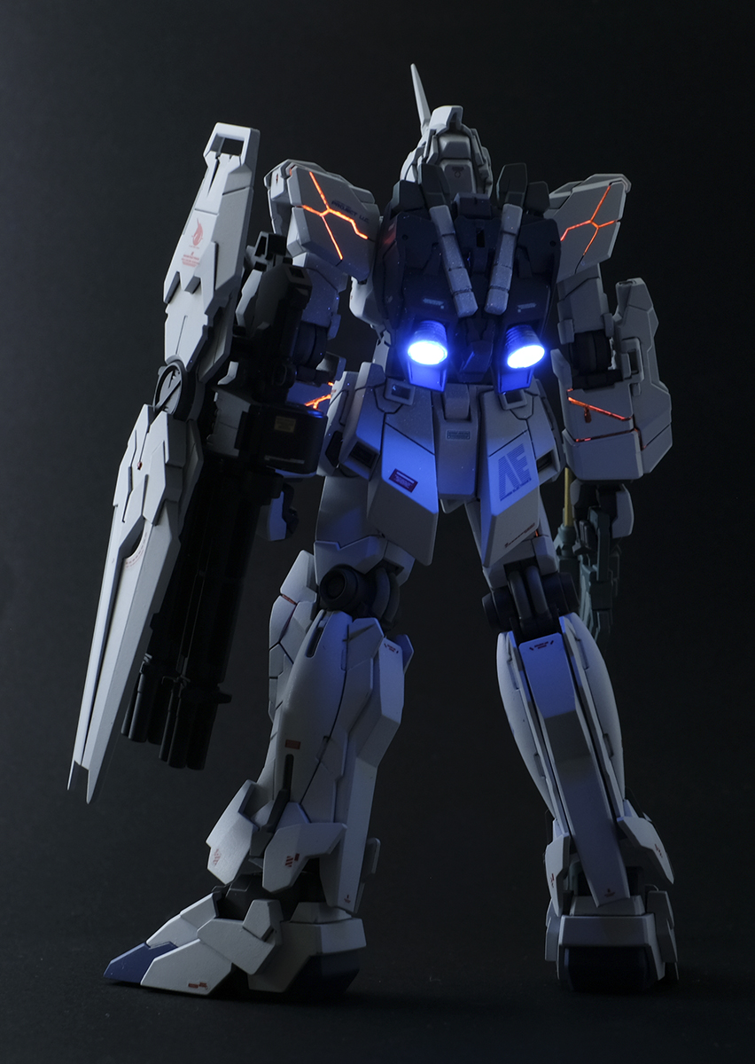 HGUCユニコーンモード、完成しました！ MGEXみたいなスキマ発光をやり