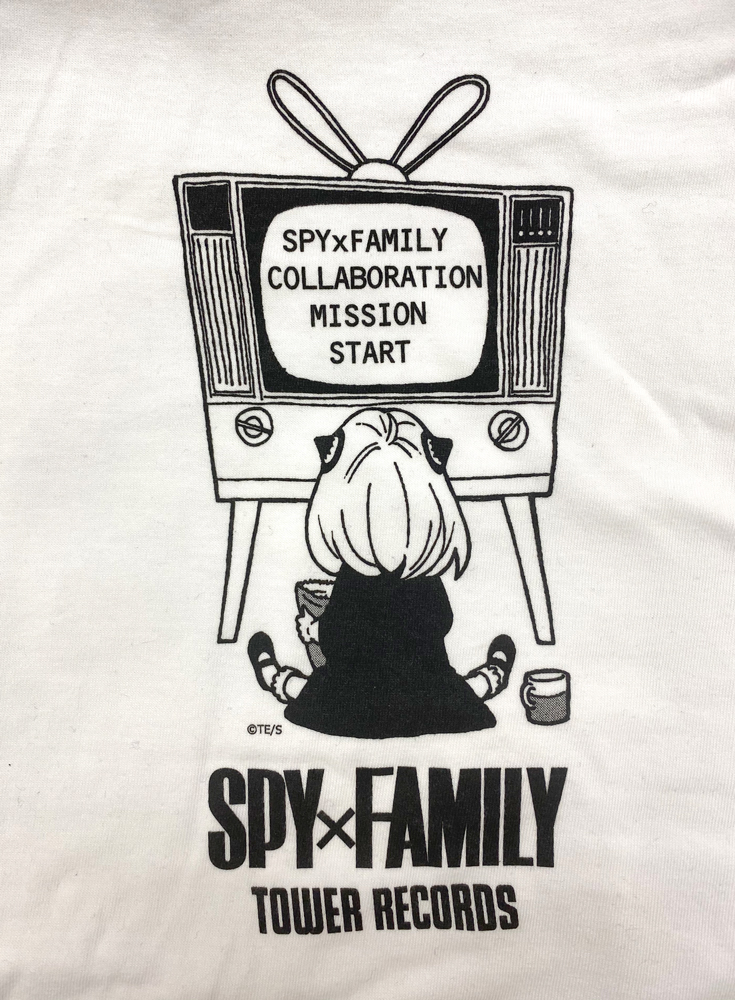 SPY×FAMILY』 × TOWER RECORDSロングスリーブTシャツ ホワイト📺TVを見