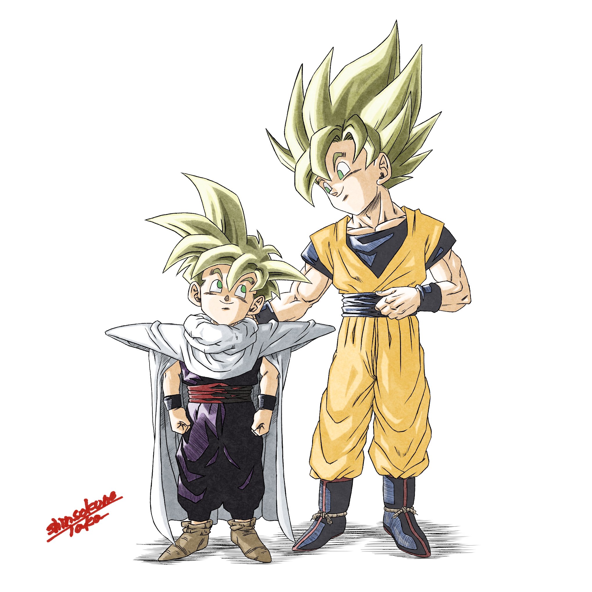 ドラゴンボールZ セルゲーム前の超サイヤ人 孫悟飯 セル画 ドラゴンボールZ