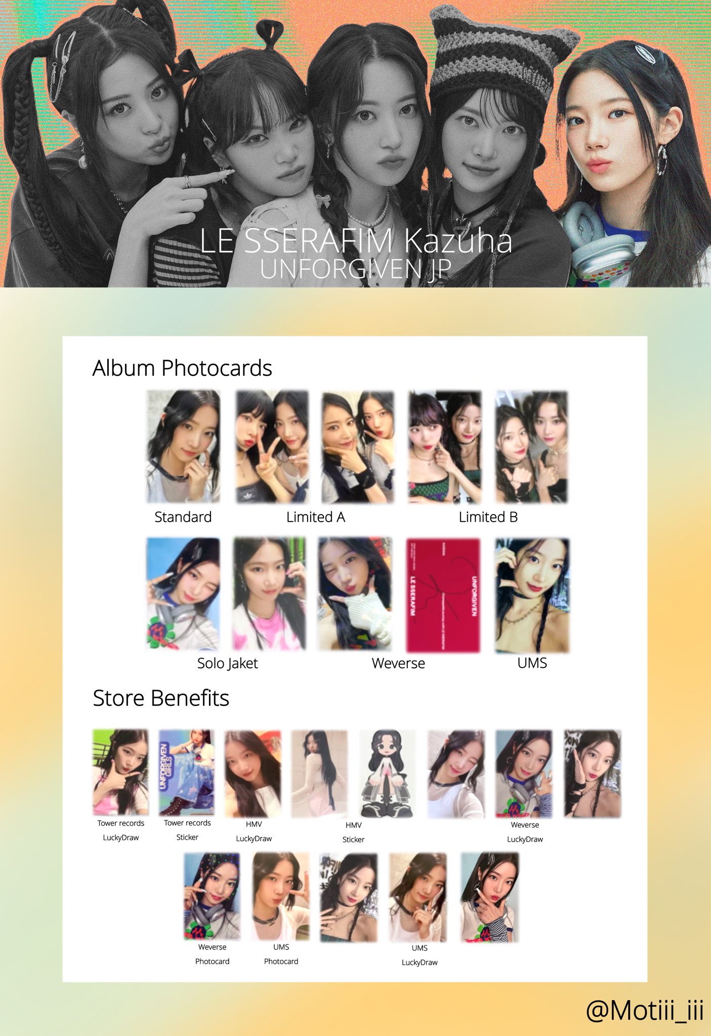 LE SSERAFIM ルセラ ファンレターお渡し会限定 トレカ カズハ LE