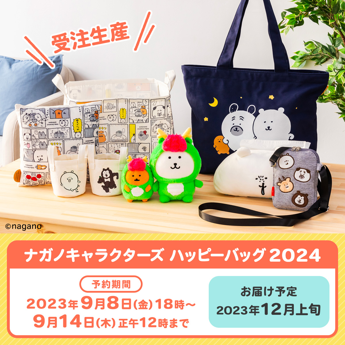🍚ご予約開始🍚 『#ナガノキャラクターズ ハッピーバッグ2024』 8,800