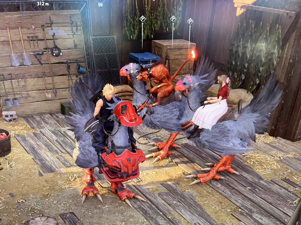 I can't get over Red XIII riding a Chocobo! 😂