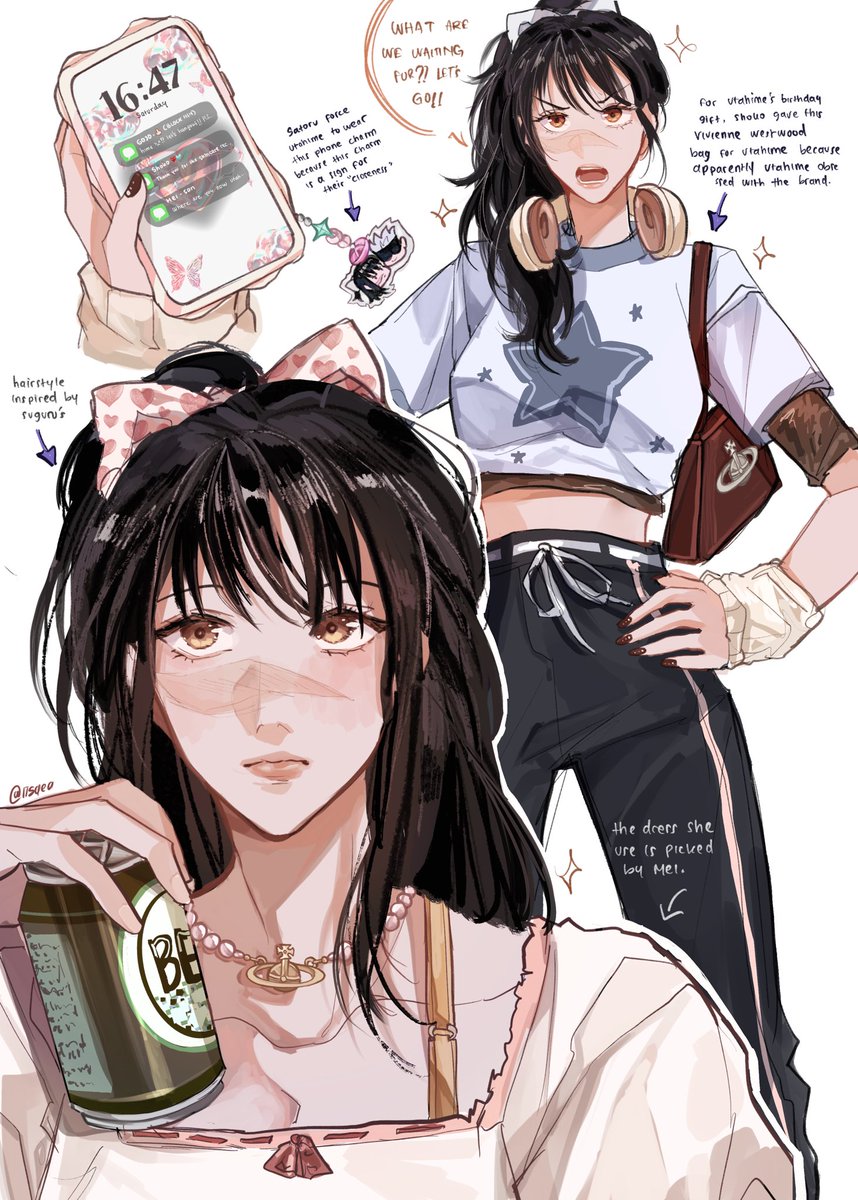 trying new artstyle with utahime~~ . #UtahimeIori #gojohime #呪術廻戦