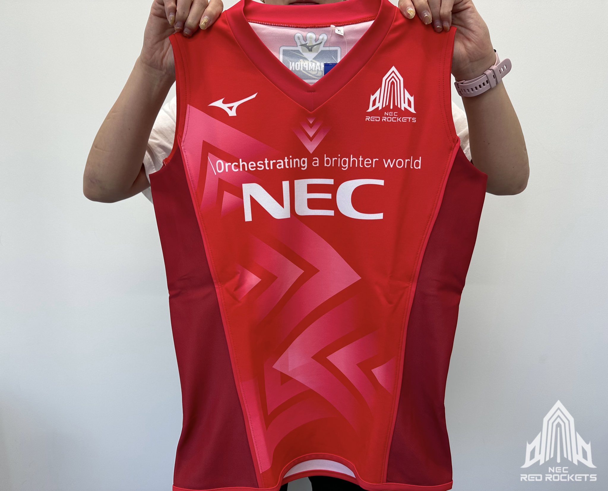 NECレッドロケッツ 日本代表 古賀選手 応援Tシャツ 背番号2 サイズXL