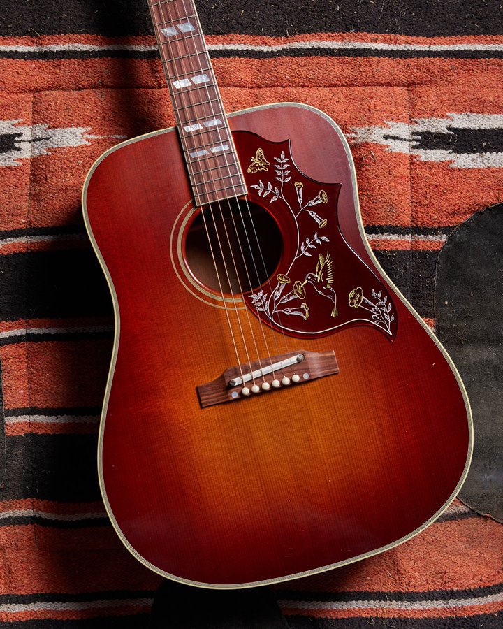 このギターのピックガードに描かれている鳥の名は？ #gibson #ギブソン