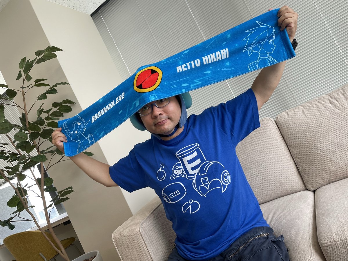 熱斗くんのバンダナをイメージした 「ロックマンエグゼ マフラータオル