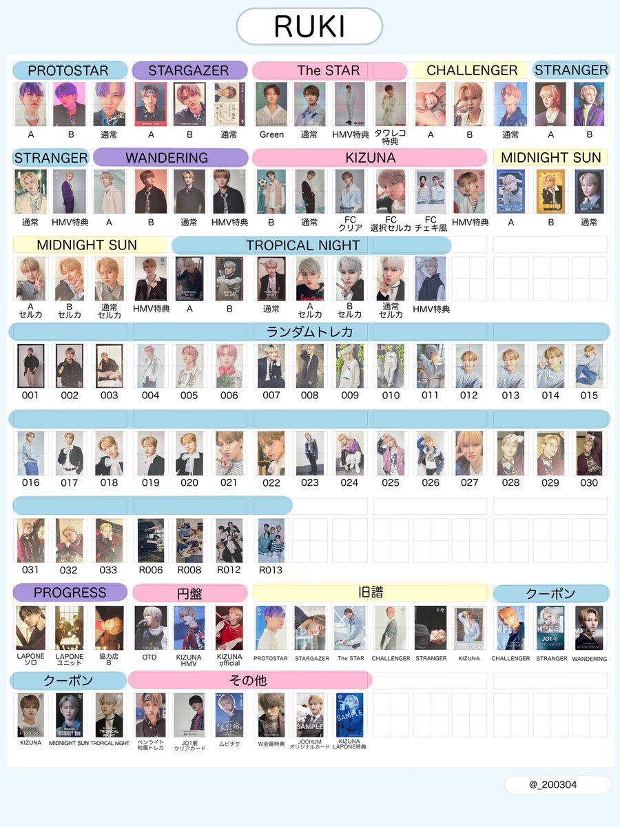 白岩瑠姫 JO1 ソロコントレカ