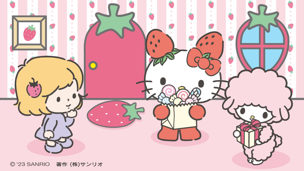 ボタンノーズ「みんな、いらっしゃい♪」 #イチゴマン「今日は招待して