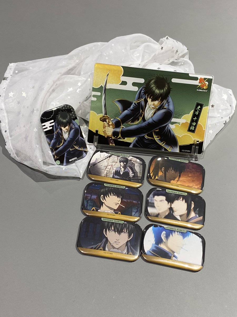 銀魂 土方十四郎 キャラポップストア スクエア缶バッジ弐 二点セット