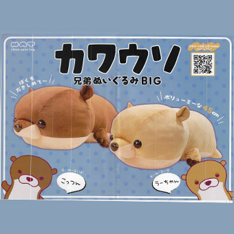 ✨今日のイチオシ✨】 #カワウソ兄弟 のBIGぬいぐるみが登場💖手触りが