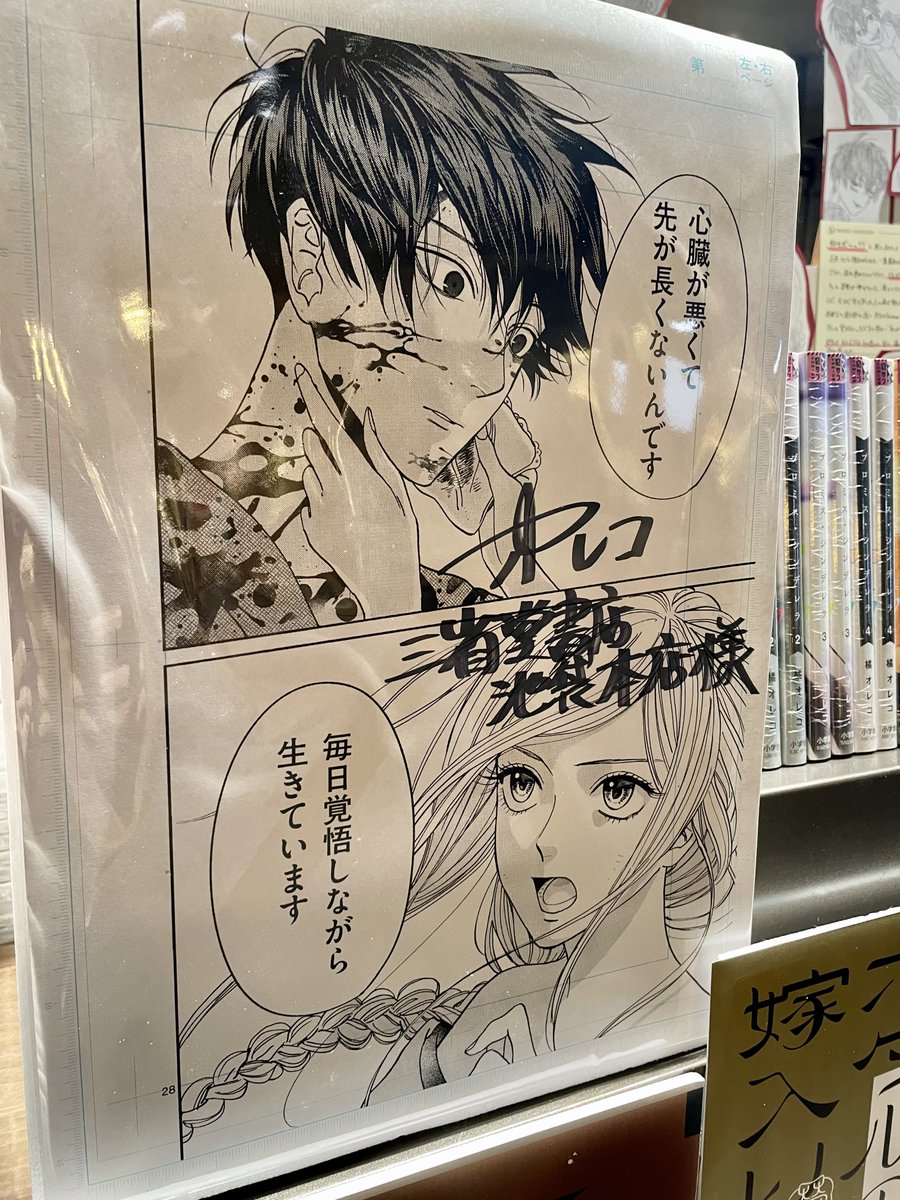 大きく展開中の「ホタルの嫁入り」ですが、パネル・複製原画に直筆で