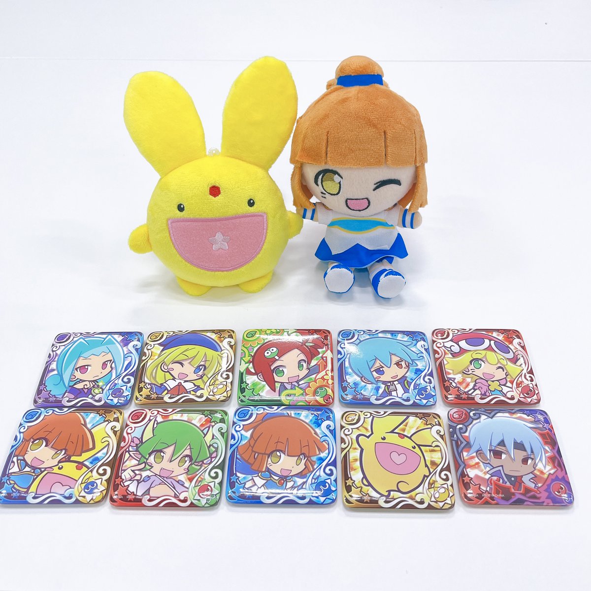 セガプライズ より、#ぷよクエ アイテムが登場中🧸🌸 スクエア缶バッジ