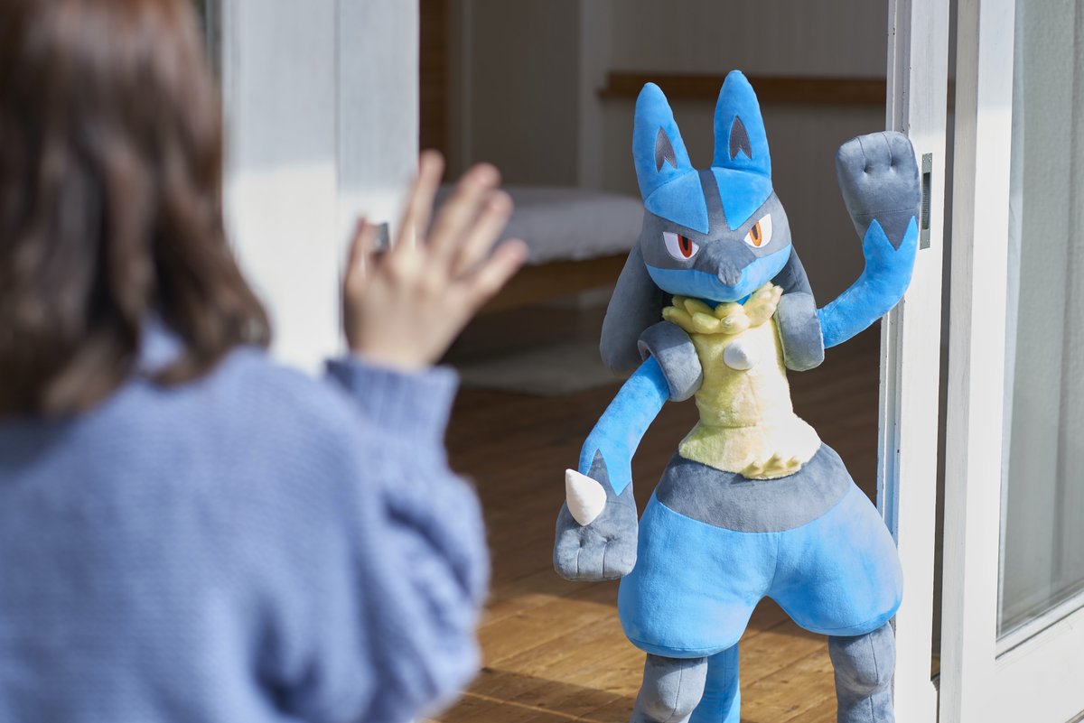 ぬいぐるみ 等身大ルカリオ」がポケモンセンターオンラインに登場