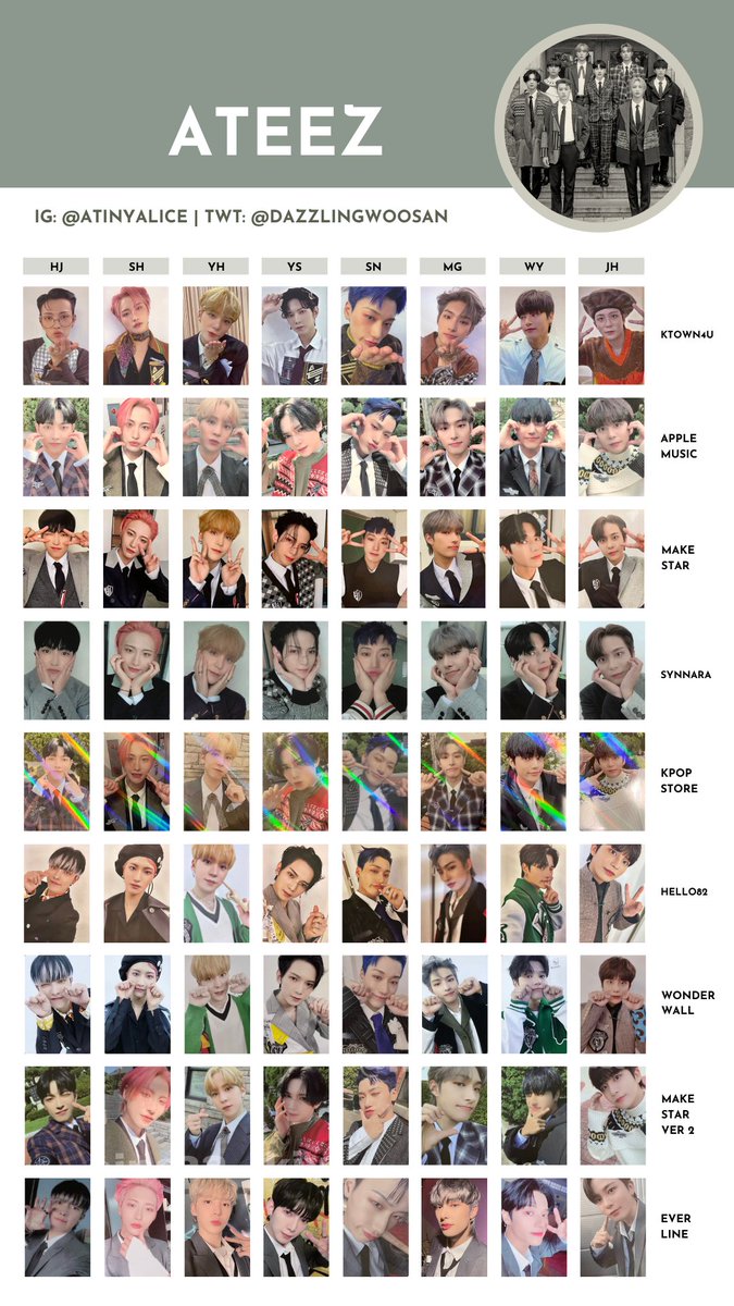 ATEEZ [ZERO : FEVER EPILOGUE] — photocard template / wishlist