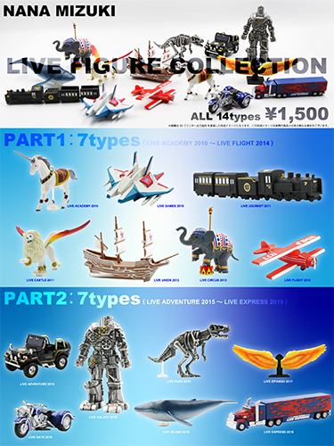 グッズ売場には『NANA MIZUKI LIVE FIGURE COLLECTION』のサンプルも