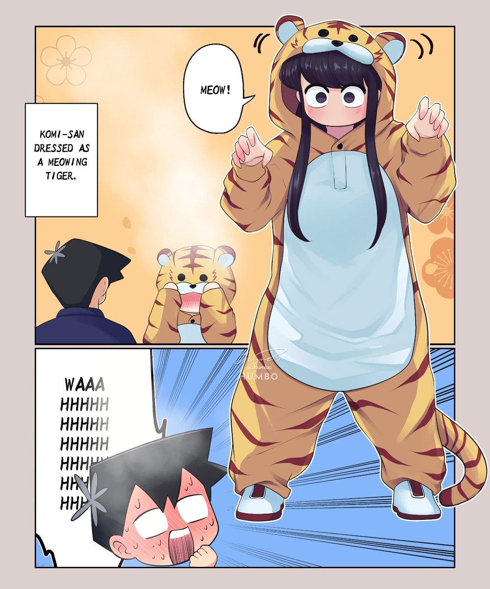 古見さん: ニャー〜🐯 ︵ ︵ ︵ ︵ ○ ○ ︶ ︶ ︶口 ︶ #古見さんは