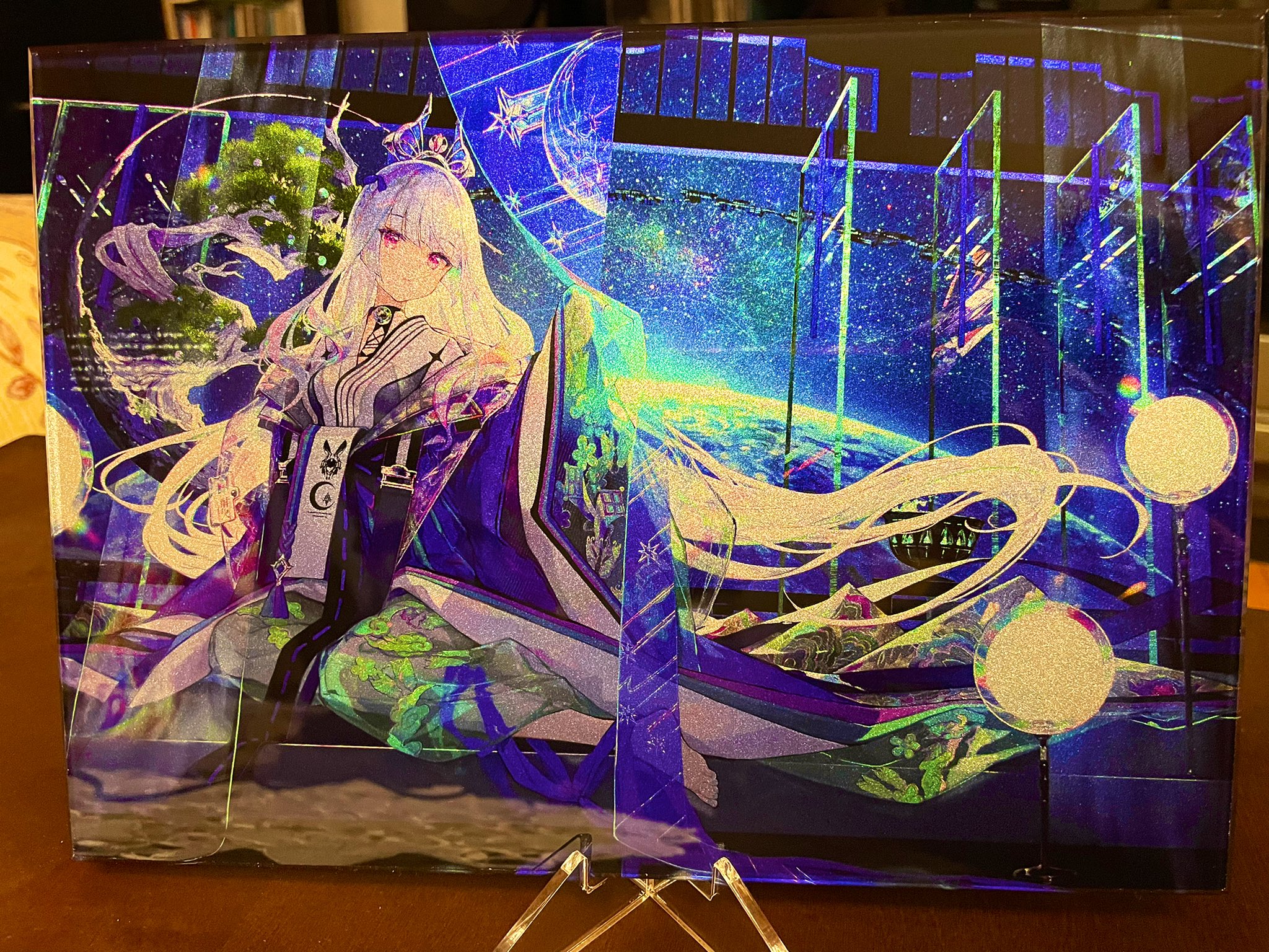 絵師100人展藤ちょこアクリルアートプレートかぐやひめ