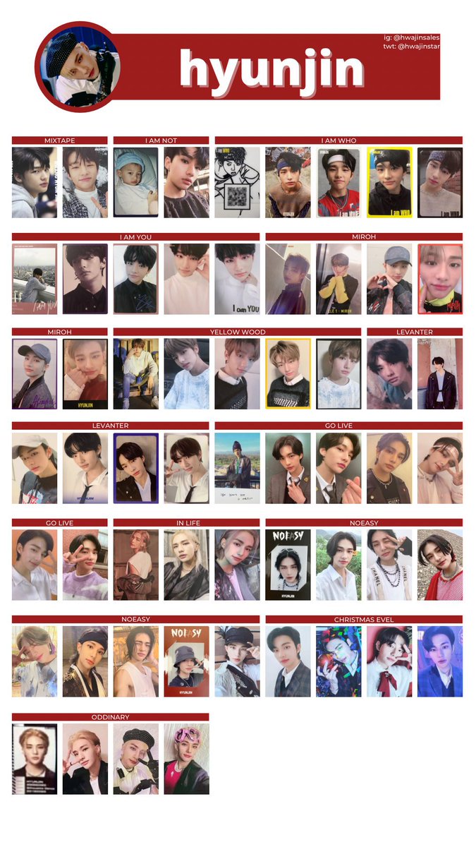 ODDINARY stray kids スキズ アルバム トレカ 一覧 ＋追記 〔各