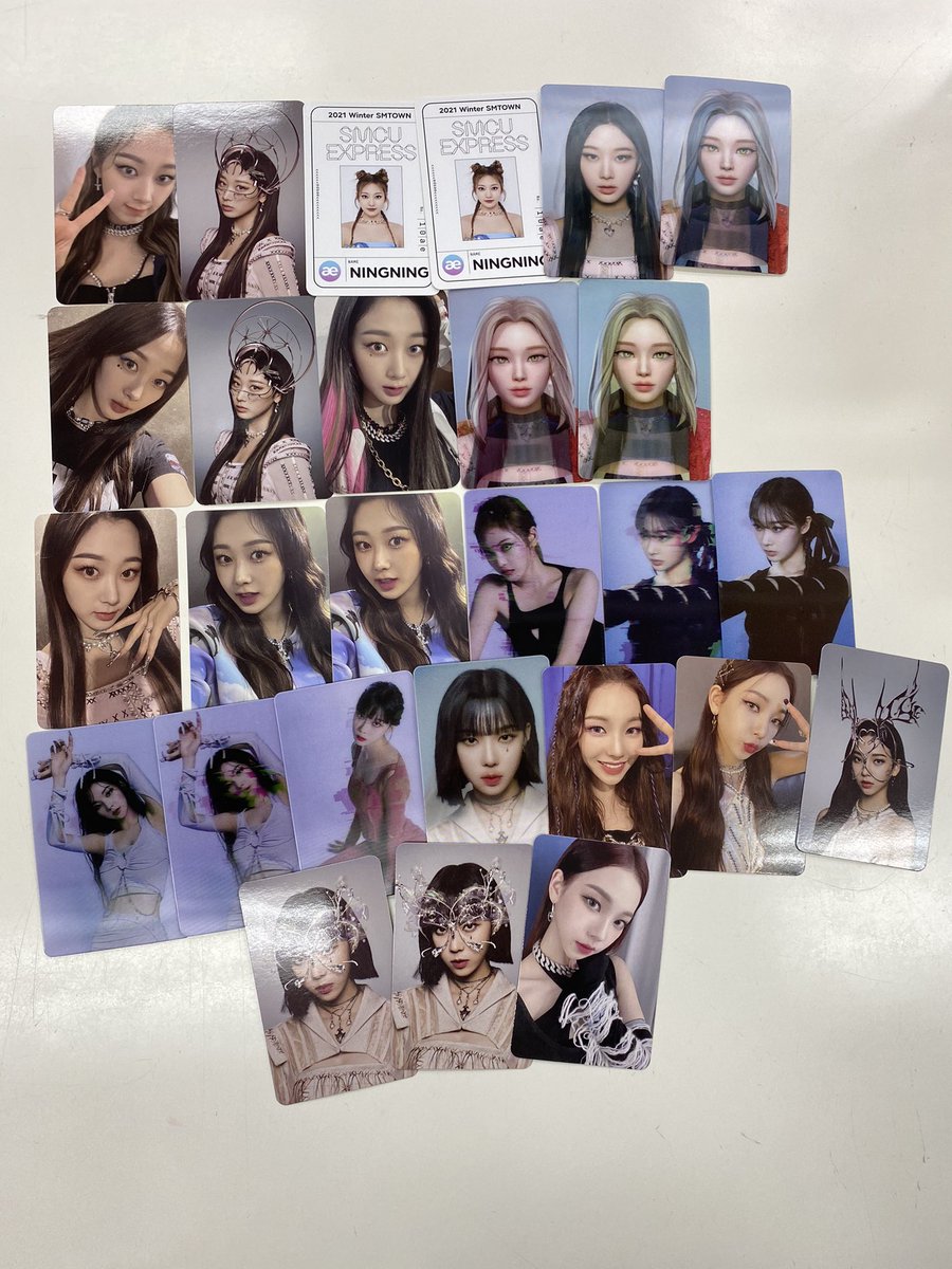 🦋 #aespa #에스파 🦋 aespaトレカ続々入荷してます❤️‍🔥 春休みのお