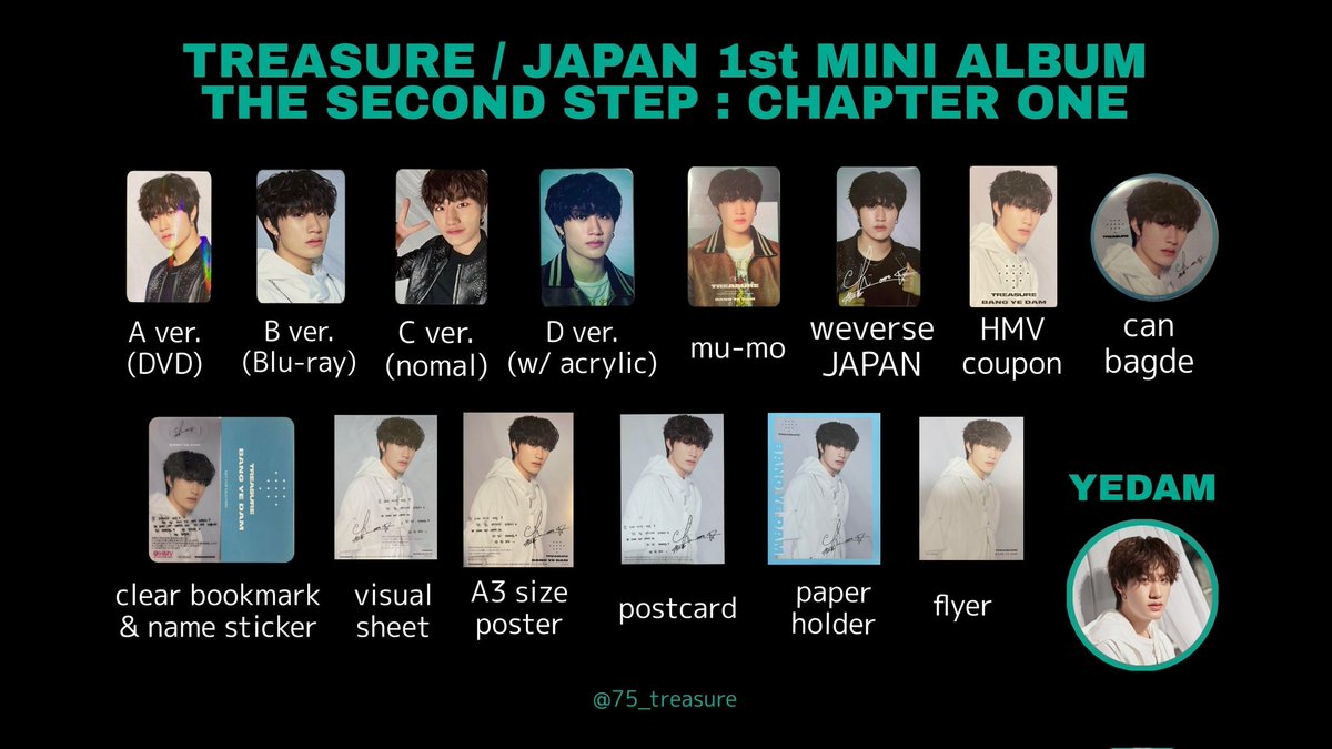 TREASURE / JAPAN 1st MINI ALBUM THE SECOND STEP : CHAPTER ONE