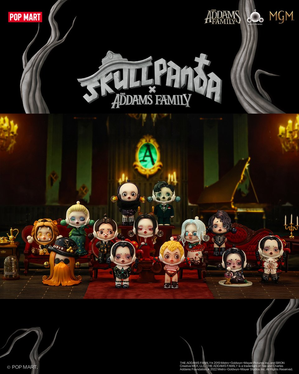 🆕🦇🆕SKULLPANDA × THE ADDAMS FAMILY シリーズ🆕🐙🆕 アニメーション