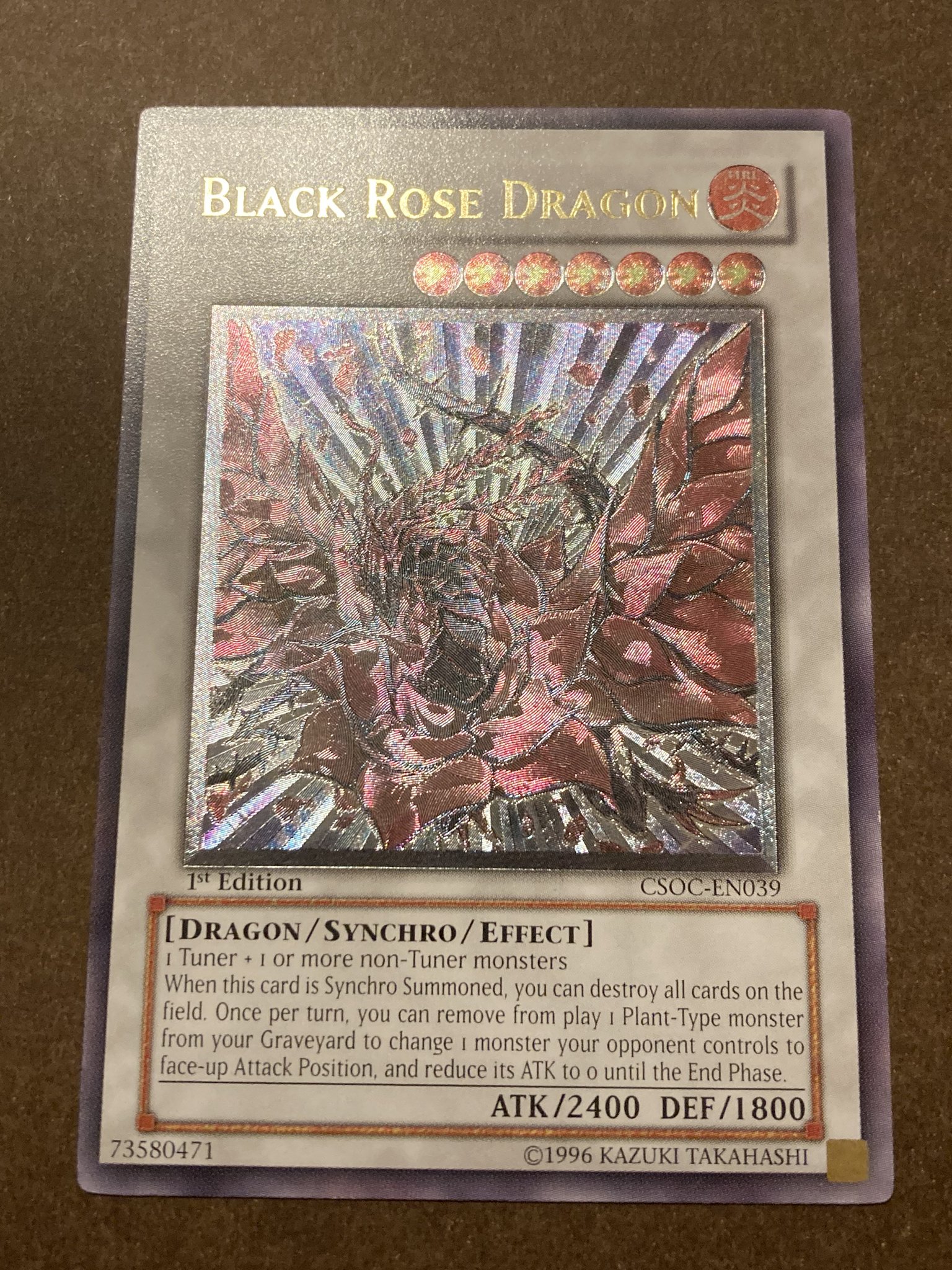 ブラックローズドラゴン レリーフ 遊戯王 英語 アンリミ ARS8 遊戯王