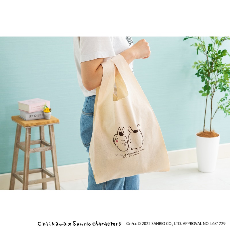 🍎新商品🍎 #ちいかわ×#サンリオ キャラクターズ 『大きめトートバッグ