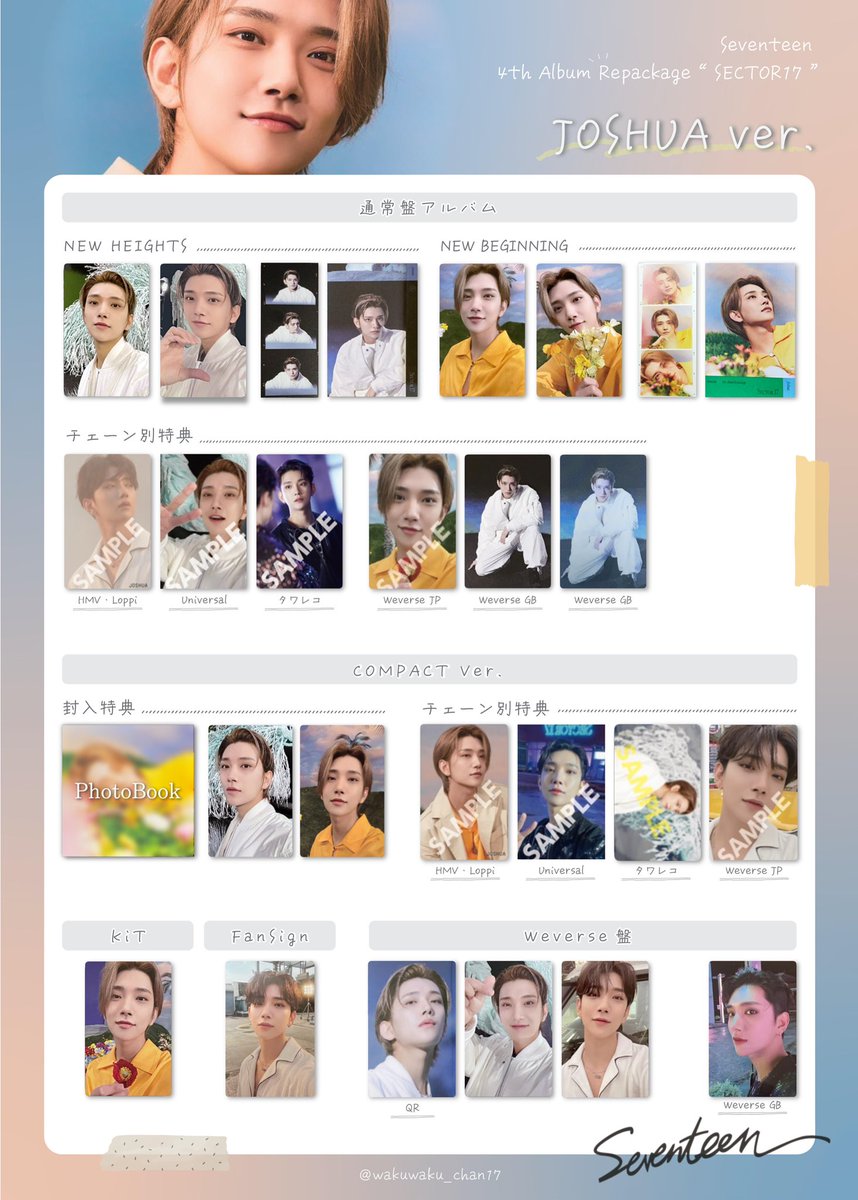 SEVENTEEN セブチ 세븐틴トレカ 一覧 SECTOR17 一覧 交換 template