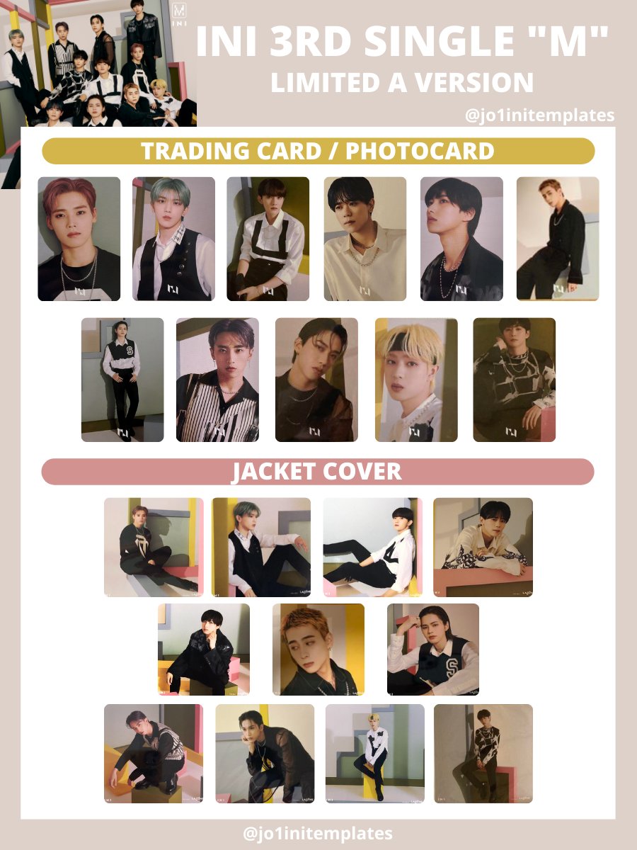 INI 3RD SINGLE ' M ' PHOTOCARD LIST INI 3RD SINGLE ' M ' トレカ