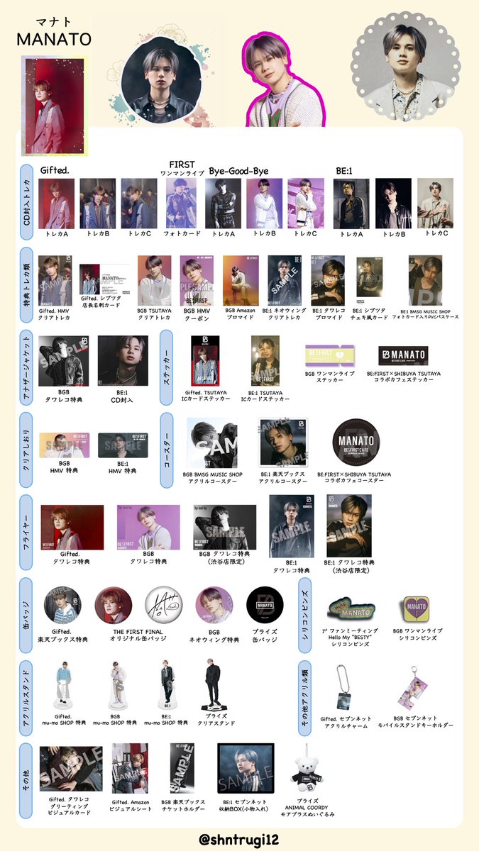 BE:FIRST 今までのグッズをまとめました！(ザスト公式生写真、雑誌関連