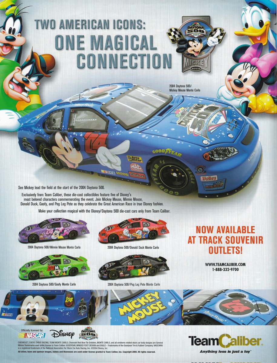 Mickey Mouse premiered on this date in 1928. NASCAR and Disney