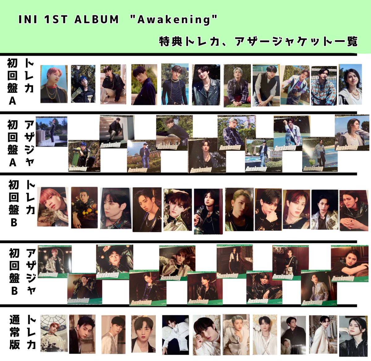 INI 1STアルバム「Awakening」初回プレス限定封入特典のトレカ、ソロ