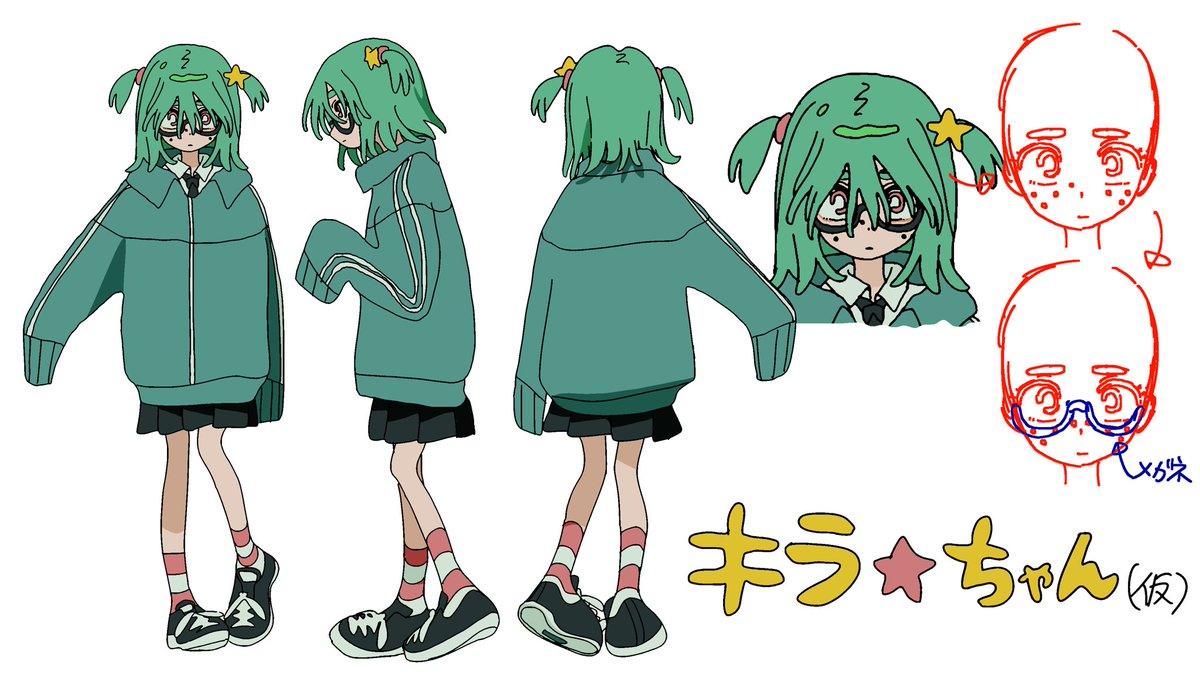 綺羅キラー見てくれてありがとうう MVキャラデザ， ニラの目の形とか