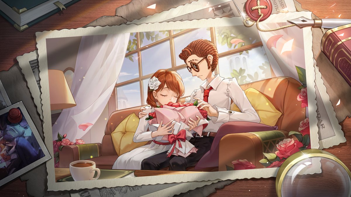 本日は弁護士の誕生日。 愛する人が隣にいて 2人で花束を抱える