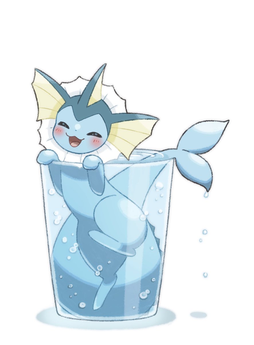 見た人も無言で青い何かを上げる シャワーズ💧&グレイシア❄️