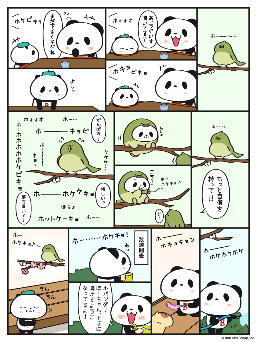 うちの庭に春が訪れたよ。 #お買いものパンダ